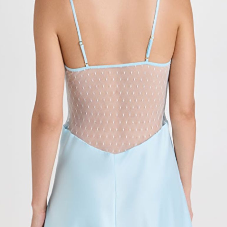 Flora Nikrooz Showstopper Chemise 8060 in Light Blue-Loungewear-Flora Nikrooz-Light Blue-XSmall-Anna Bella Fine Lingerie, Reveal Your Most Gorgeous Self!