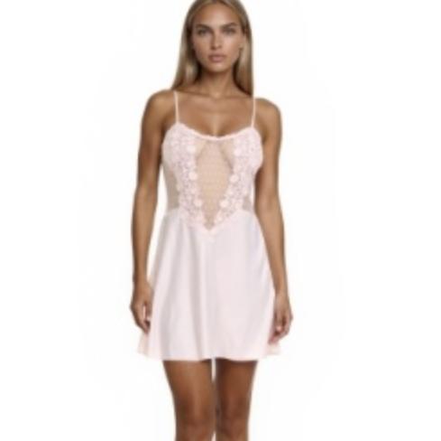 Flora Nikrooz Showstopper Chemise 8060 in Misty Pink-Sleepwear-Flora Nikrooz-Misty Pink-XSmall-Anna Bella Fine Lingerie, Reveal Your Most Gorgeous Self!