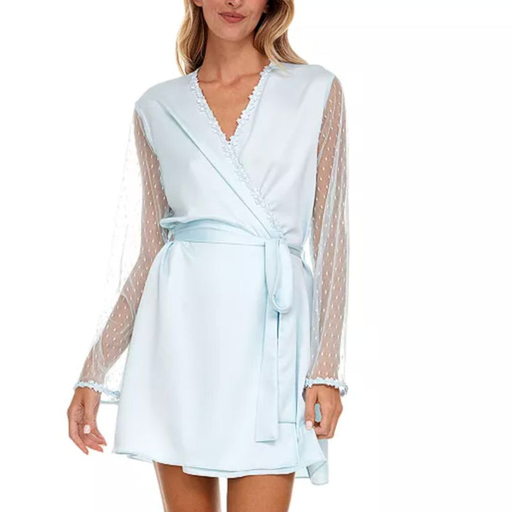Flora Nikrooz Showstopper Cover Up in Ice Blue 8061-Robes-Flora Nikrooz-Ice Blue-XSmall-Anna Bella Fine Lingerie, Reveal Your Most Gorgeous Self!
