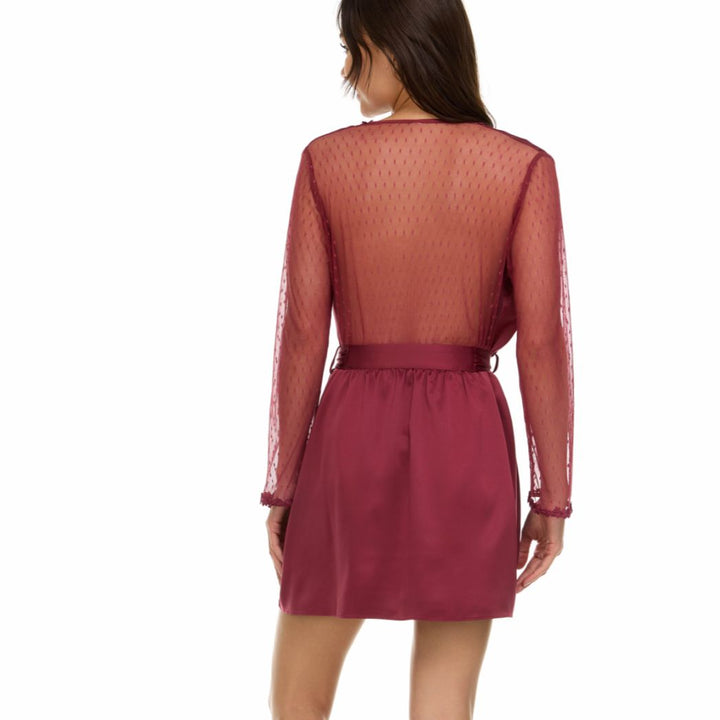 Flora Nikrooz Showstopper Cover Up in Wine 8061-Robes-Flora Nikrooz-Wine-XSmall-Anna Bella Fine Lingerie, Reveal Your Most Gorgeous Self!