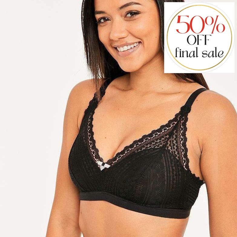 Freya Daisy Lace Bralette AA5134-Bralette-Freya-Black-XSmall-Anna Bella Fine Lingerie, Reveal Your Most Gorgeous Self!