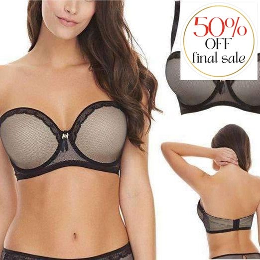 Freya Idol Allure Strapless Bra AA1803-Strapless Bras-Freya-Black-30-E-Anna Bella Fine Lingerie, Reveal Your Most Gorgeous Self!