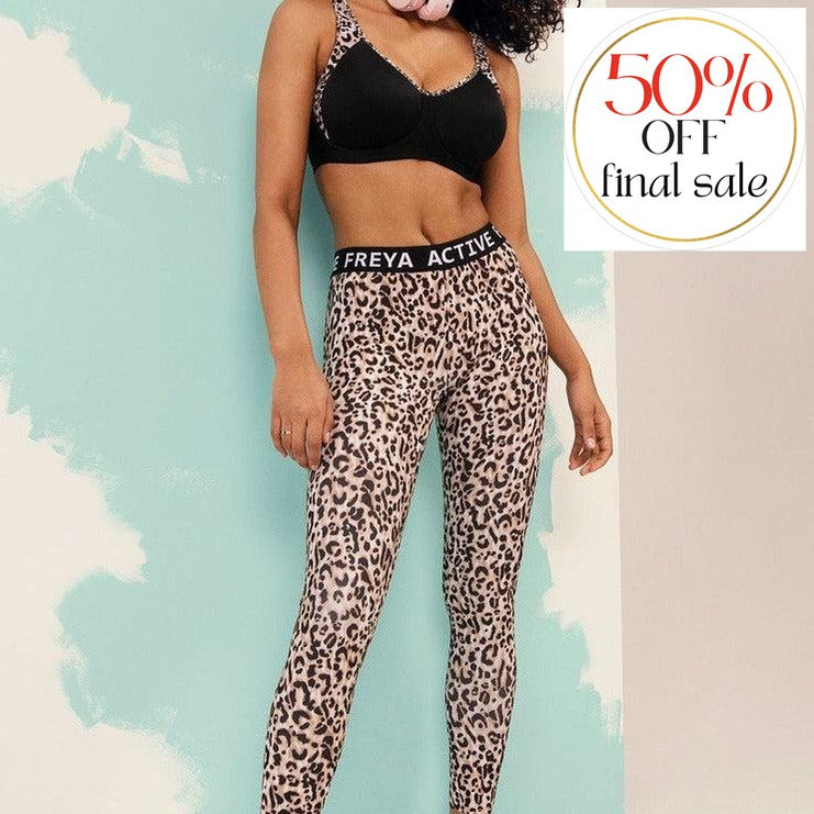 Freya Power Sculpt 2.0 Pure Leopard Legging AC400851-Anna Bella Fine Lingerie-Because who can really resist a matching set? With so many amazing sports bras on offer, it was only right that Freya continued to grow their family of Active coordinates. Their Power Sculpt 2.0 leggings feature updated styling at the waistband, all over compression technology for support and shape, plus it's completely squat proof so there's no gym mishaps happening here!