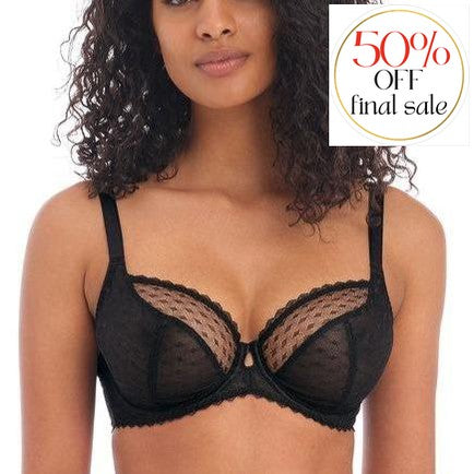 Freya Signature Black UW Plunge Bra in Black AA400502-Anna Bella Fine Lingerie-Black-30-F