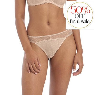 Freya Signature Natural Beige Brazilian AA400571-Panties-Freya-Natural Beige-XSmall-Anna Bella Fine Lingerie, Reveal Your Most Gorgeous Self!