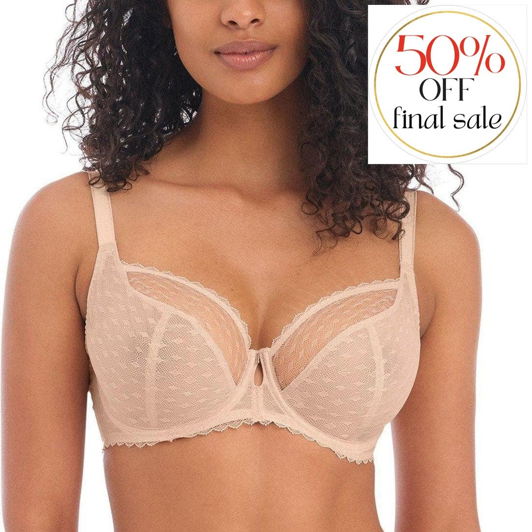 Freya Signature Natural Beige UW Plunge Bra AA400502-Bras-Freya-Natural Beige-30-F-Anna Bella Fine Lingerie, Reveal Your Most Gorgeous Self!