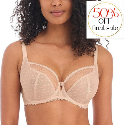 Freya Signature Natural Beige UW Plunge Bra AA400502-Bras-Freya-Natural Beige-30-F-Anna Bella Fine Lingerie, Reveal Your Most Gorgeous Self!
