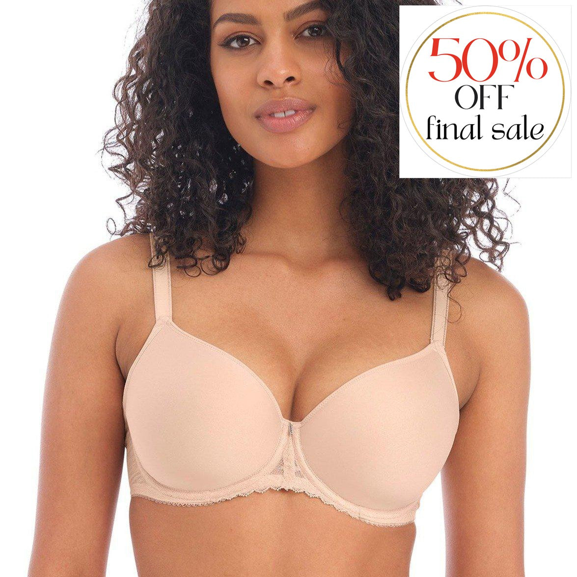 Freya Signature UW Moulded Spacer Bra in Natural Beige AA400510-Anna Bella Fine Lingerie-Natural Beige-32-D