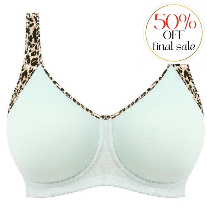 Freya Sonic Pure Leopard Aqua Uw Moulded Spoxrts Bra AC4892-Sports Bras-Freya-Pure Leopard Aqua-32-D-Anna Bella Fine Lingerie, Reveal Your Most Gorgeous Self!