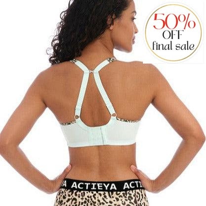Freya Sonic Pure Leopard Aqua Uw Moulded Spoxrts Bra AC4892-Sports Bras-Freya-Pure Leopard Aqua-32-D-Anna Bella Fine Lingerie, Reveal Your Most Gorgeous Self!