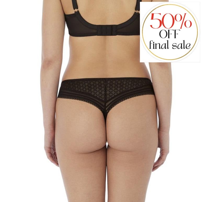 Freya Viva Brazilian Brief AA5647-Panties-Freya-Black-XSmall-Anna Bella Fine Lingerie, Reveal Your Most Gorgeous Self!