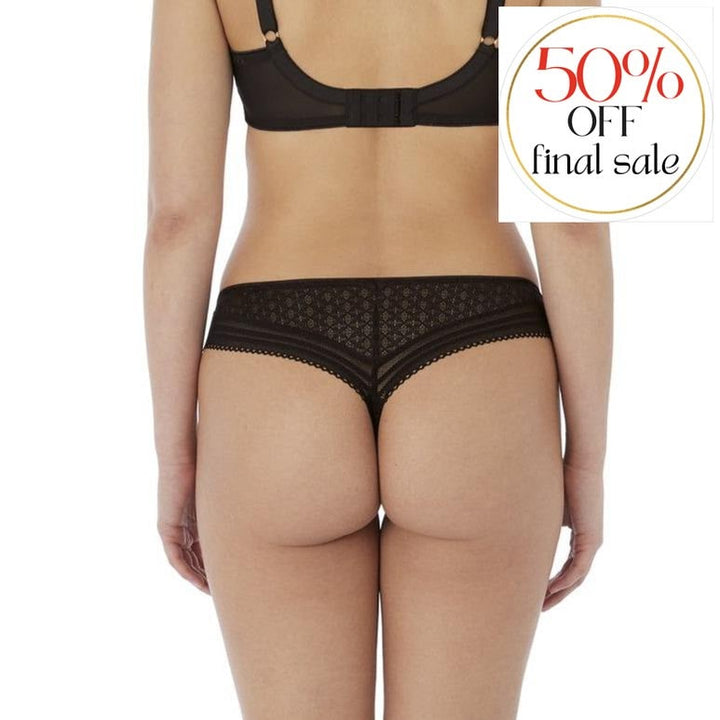 Freya Viva Brazilian Brief AA5647-Panties-Freya-Black-XSmall-Anna Bella Fine Lingerie, Reveal Your Most Gorgeous Self!