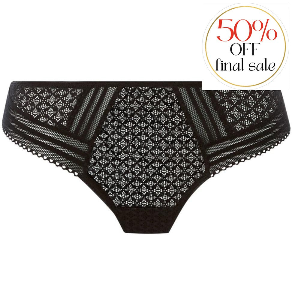Freya Viva Brazilian Brief AA5647-Panties-Freya-Black-XSmall-Anna Bella Fine Lingerie, Reveal Your Most Gorgeous Self!