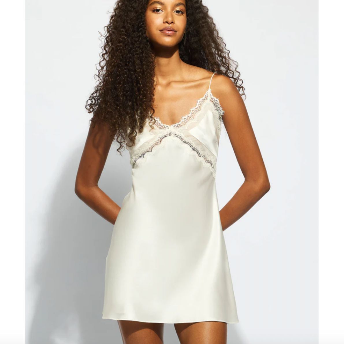 Ginia Billie Chemise in Cream GCS301-Loungewear-Ginia-Cream-XSmall-Anna Bella Fine Lingerie, Reveal Your Most Gorgeous Self!