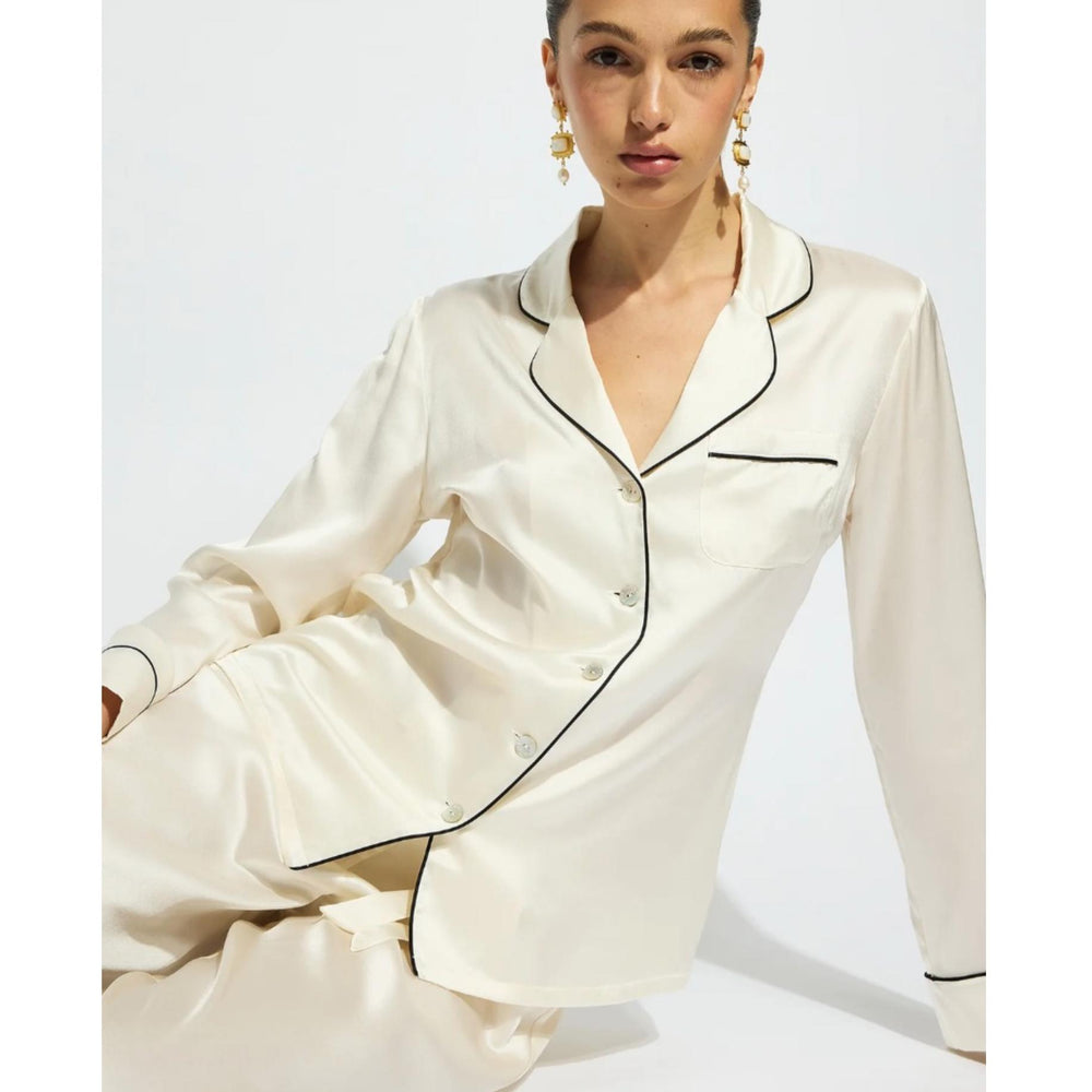 Ginia Fine Finishes Pyjama in Creme GBS501-Anna Bella Fine Lingerie-Creme-XSmall-