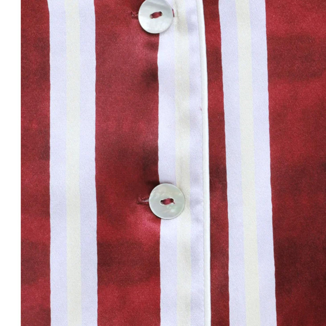 Ginia Fine Finishes Pyjama in Red Stripe GBS501-Loungewear-Ginia-Red Stripe-XSmall-Anna Bella Fine Lingerie, Reveal Your Most Gorgeous Self!