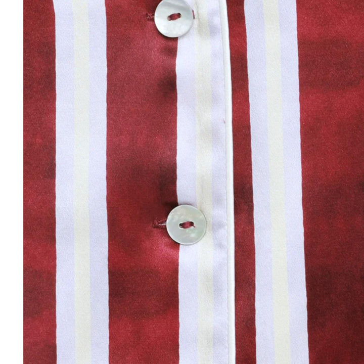 Ginia Fine Finishes Pyjama in Red Stripe GBS501-Loungewear-Ginia-Red Stripe-XSmall-Anna Bella Fine Lingerie, Reveal Your Most Gorgeous Self!