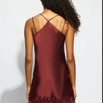 Ginia Layla Silk & Lace Chemise in Ruby Red GSL301-Anna Bella Fine Lingerie-Ruby Red-XSmall-