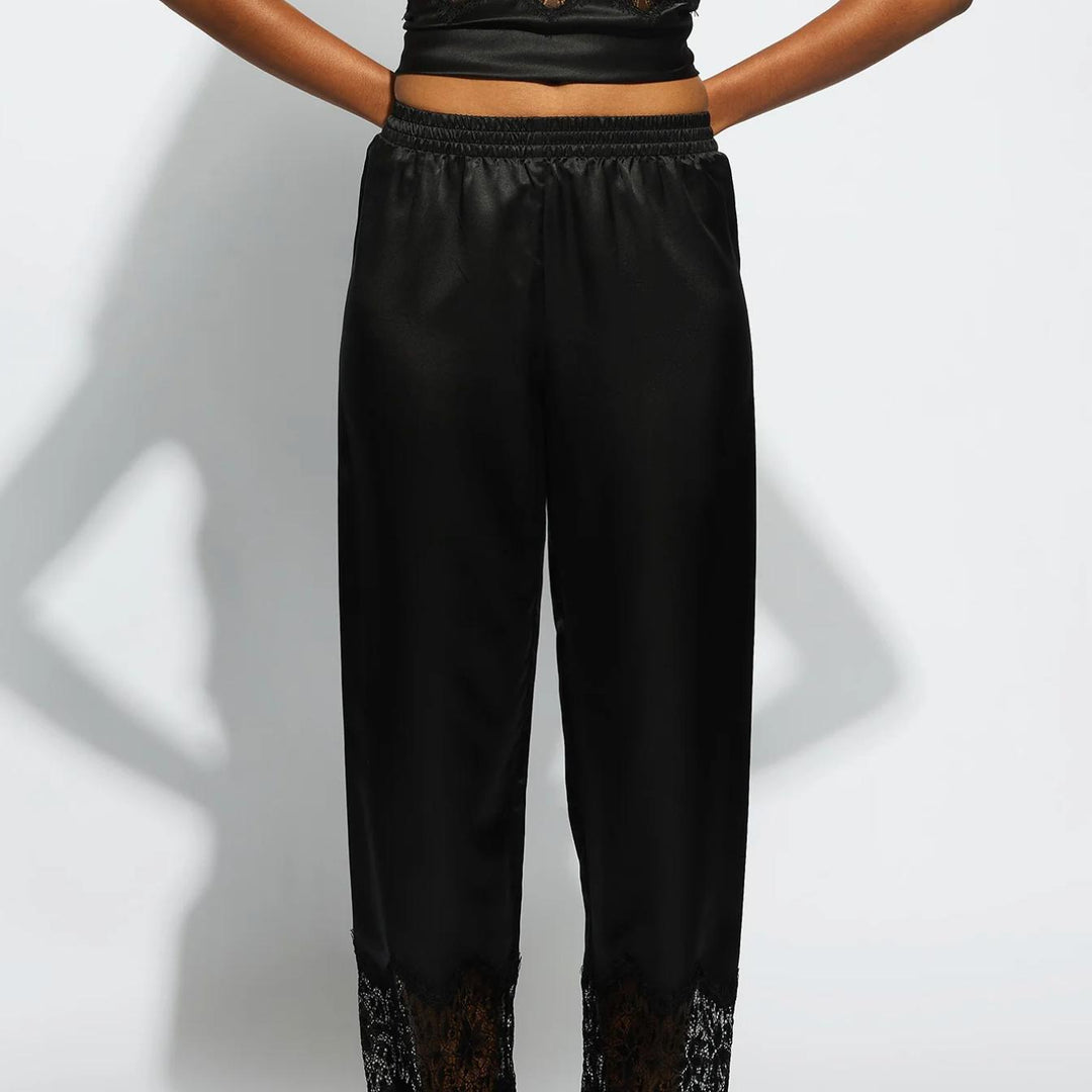 Ginia Siena Cami Pant Set GLG201701 in Black-Sleepwear-Ginia-Black-Small-Anna Bella Fine Lingerie, Reveal Your Most Gorgeous Self!
