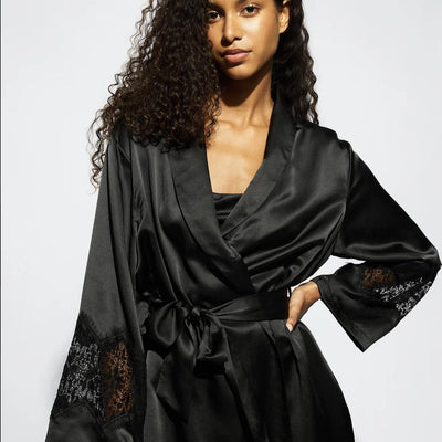 Ginia Siena Robe GLG501 in Black-Robes-Ginia-Black-Small-Anna Bella Fine Lingerie, Reveal Your Most Gorgeous Self!