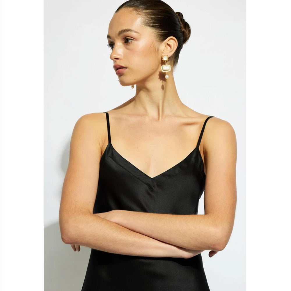 Ginia Silk Chemise in Black GBS302-Sleepwear-Ginia-Black-XSmall-Anna Bella Fine Lingerie, Reveal Your Most Gorgeous Self!