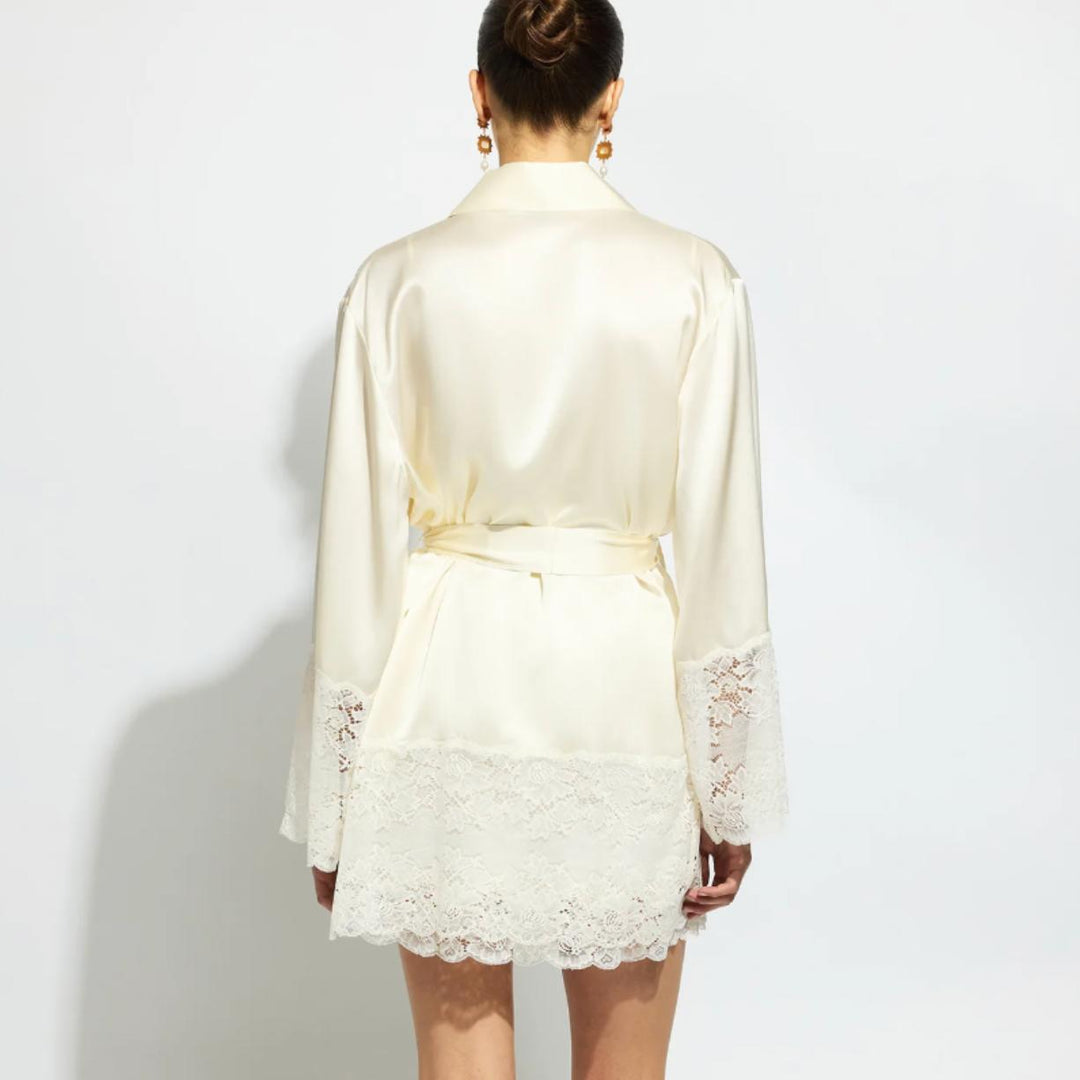 Ginia Silk Lace Robe in Creme GBS602-Robes-Ginia-Creme-Small-Anna Bella Fine Lingerie, Reveal Your Most Gorgeous Self!