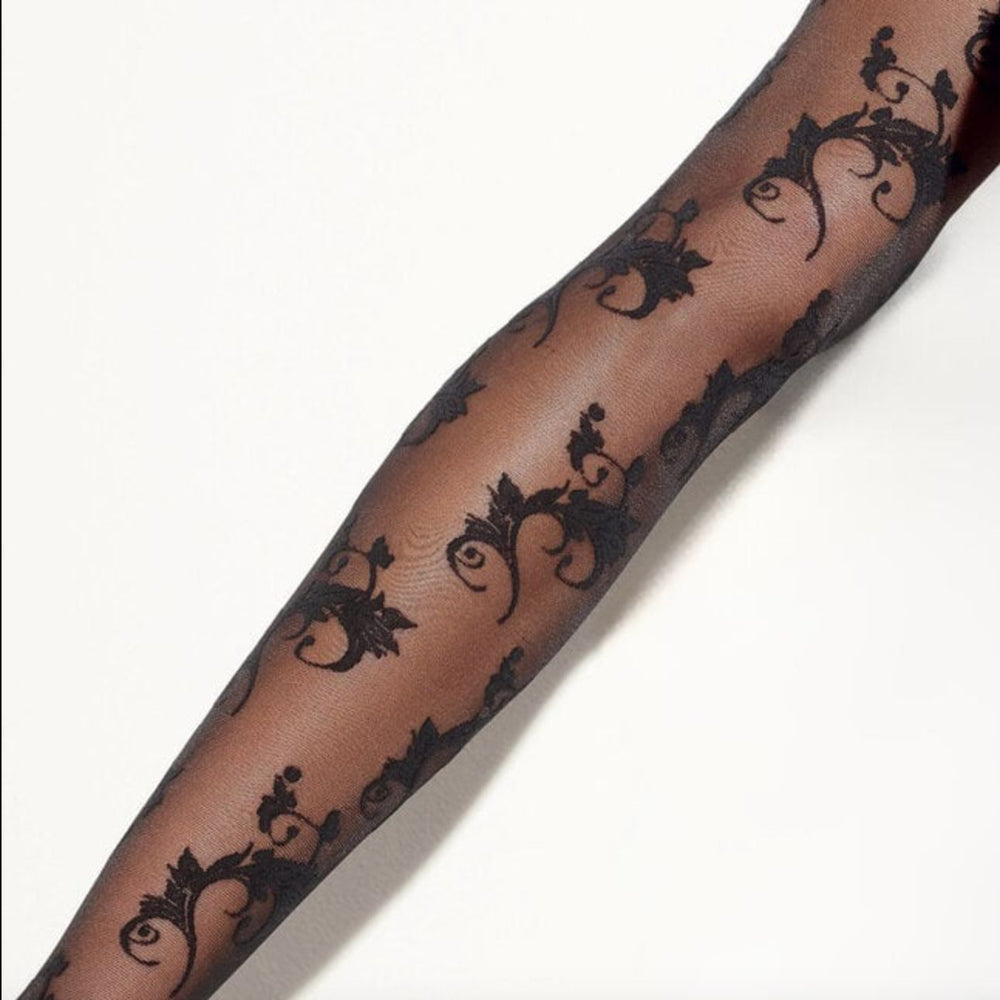 Girardi Coup De Foudre Tights-Hosiery-Girardi-Nero-XSmall-Anna Bella Fine Lingerie, Reveal Your Most Gorgeous Self!