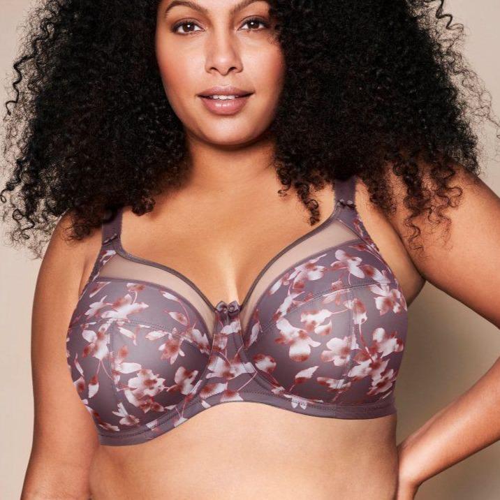 Goddess Kayla UW Full Cup Bra GD6162 in Gray Blossom-Bras-Goddess-Gray Blossom-34-J-Anna Bella Fine Lingerie, Reveal Your Most Gorgeous Self!