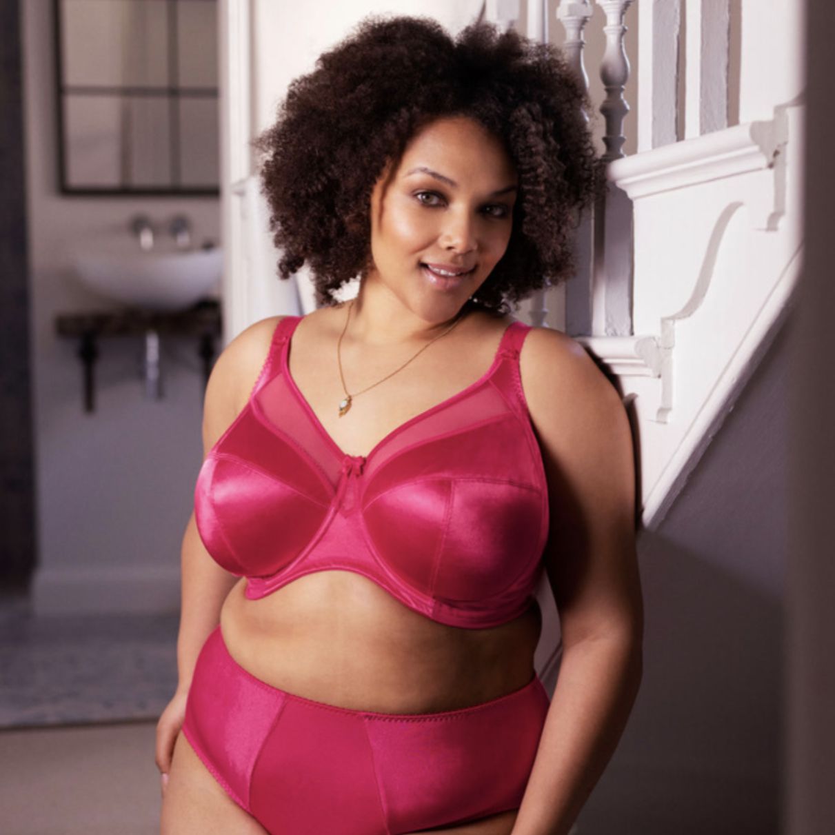 Goddess Keira UW Bra in Hot Pink GD6090-Anna Bella Fine Lingerie-Hot Pink-40-J