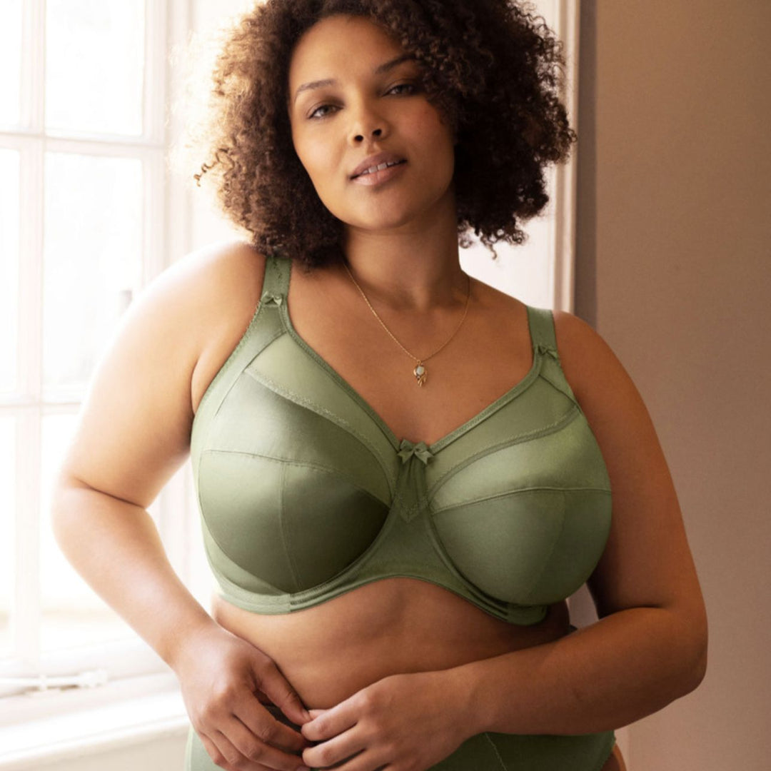 Goddess Keira UW Bra in Olive GD6090-Bras-Goddess-Olive-40-F-Anna Bella Fine Lingerie, Reveal Your Most Gorgeous Self!