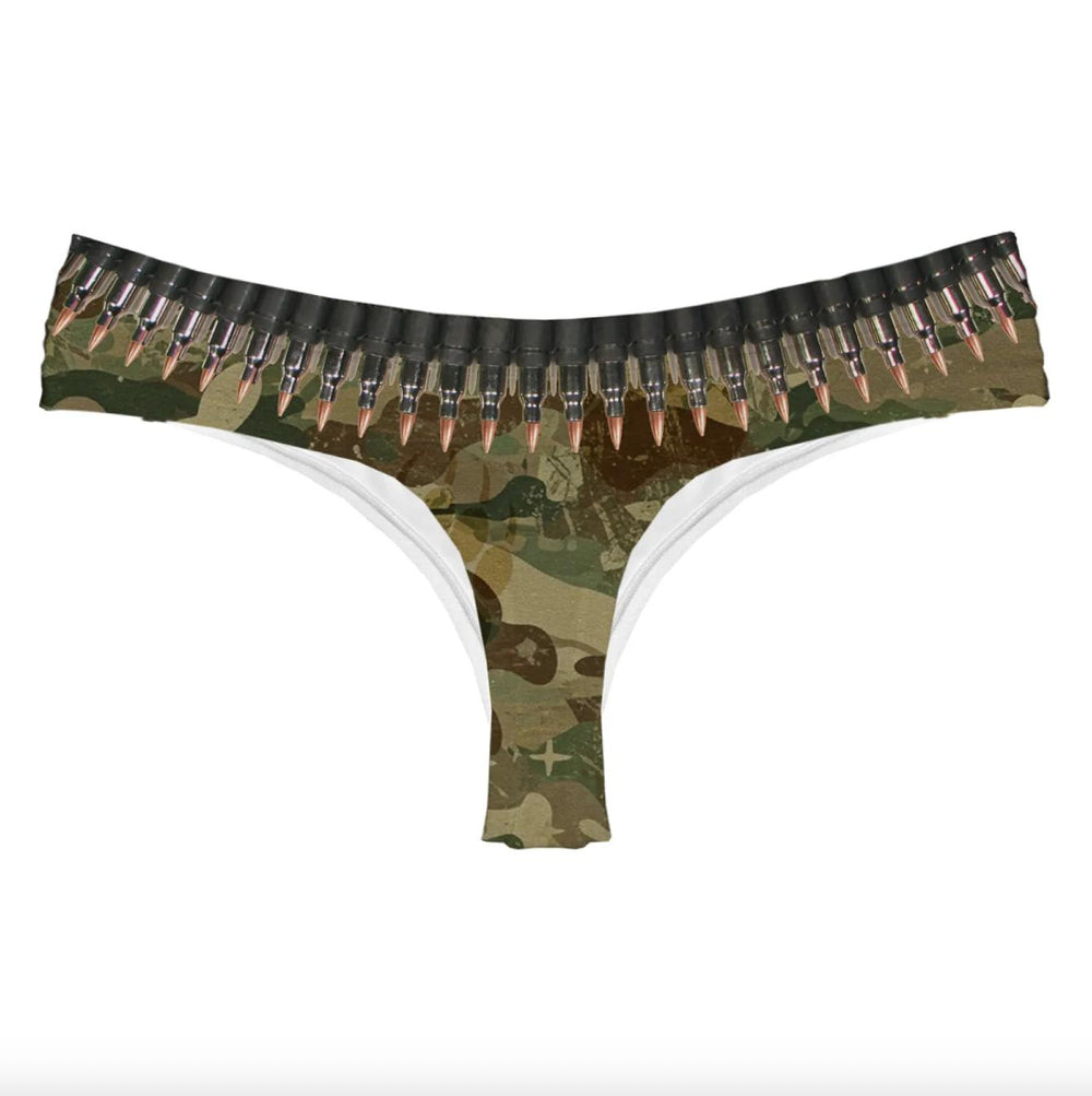 Happy Undies Bullet Hunter Thong-Panties-Happy Undies-Bullet Hunter-Small-Anna Bella Fine Lingerie, Reveal Your Most Gorgeous Self!