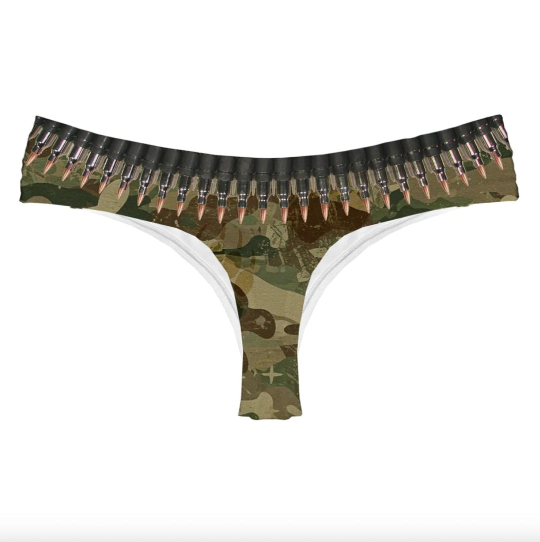 Happy Undies Bullet Hunter Thong-Panties-Happy Undies-Bullet Hunter-Small-Anna Bella Fine Lingerie, Reveal Your Most Gorgeous Self!