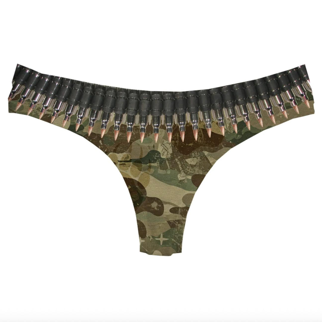 Happy Undies Bullet Hunter Thong-Panties-Happy Undies-Bullet Hunter-Small-Anna Bella Fine Lingerie, Reveal Your Most Gorgeous Self!