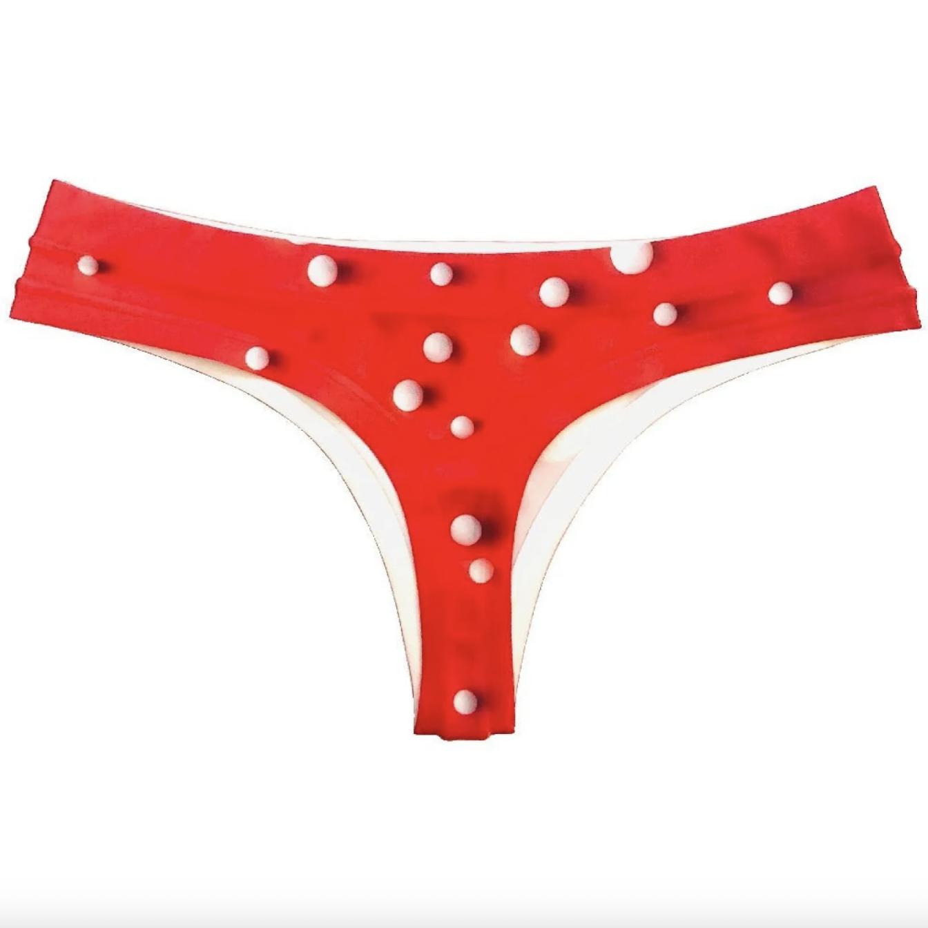 Happy Undies Papai Noel Thong-Anna Bella Fine Lingerie-Papai Noel-Small-