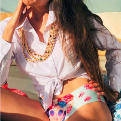 Happy Undies Pink Glasses Hipster-Panties-Happy Undies-Pink Glasses-XSmall-Anna Bella Fine Lingerie, Reveal Your Most Gorgeous Self!