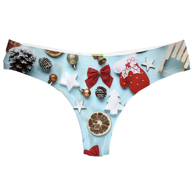 Happy Undies Time for Christmas Thong-Anna Bella Fine Lingerie-Time for Christmas-Small-