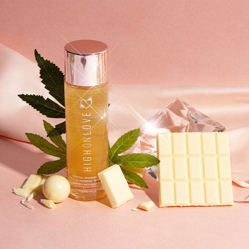 High on Love Sensual Massage Oil in Decadent White Chocolate HOL-1816-3-Seductive Accessories-High on Love-Anna Bella Fine Lingerie, Reveal Your Most Gorgeous Self!
