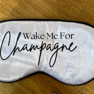 "Wake Me For Champagne" Satin Eye Mask-Accessories-Anna Bella Fine Lingerie-Light Purple-Anna Bella Fine Lingerie, Reveal Your Most Gorgeous Self!