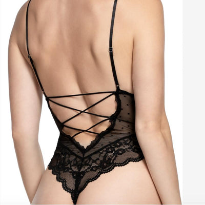 Jonquil Alice Teddy AIC097-Bodysuit-Jonquil in Bloom-Black-Small-Anna Bella Fine Lingerie, Reveal Your Most Gorgeous Self!