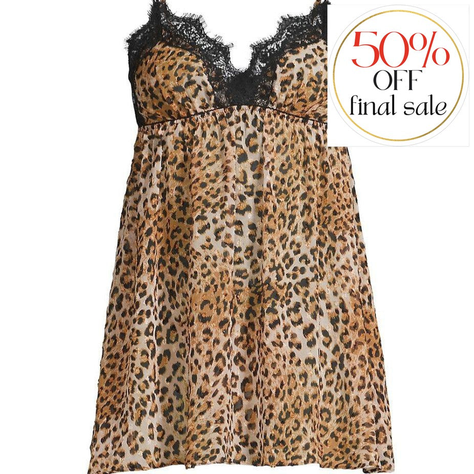 Jonquil Angela Babydoll in Leopard AGA180-Anna Bella Fine Lingerie-Leopard-XSmall-