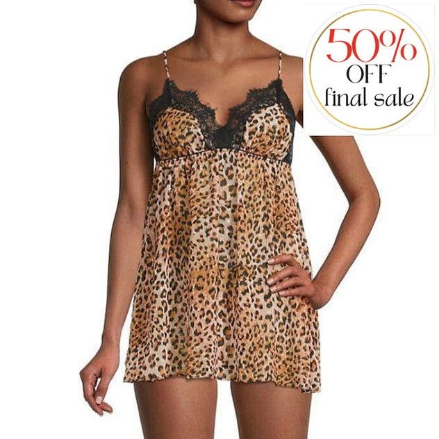 Jonquil Angela Babydoll in Leopard AGA180-Loungewear-Jonquil in Bloom-Leopard-XSmall-Anna Bella Fine Lingerie, Reveal Your Most Gorgeous Self!