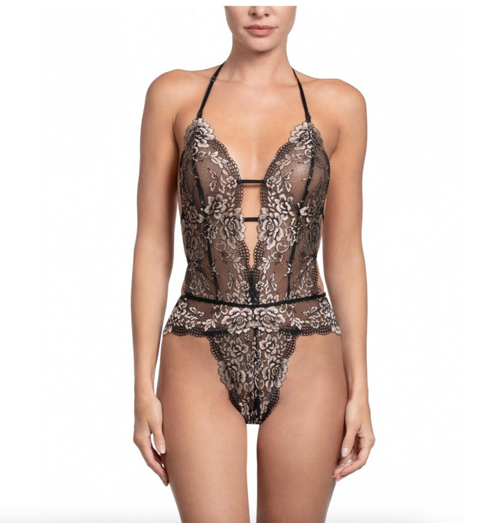 Jonquil Aviva Teddy in Black/Gold AVV094-Bodysuit-Jonquil in Bloom-Black/Gold-XSmall-Anna Bella Fine Lingerie, Reveal Your Most Gorgeous Self!