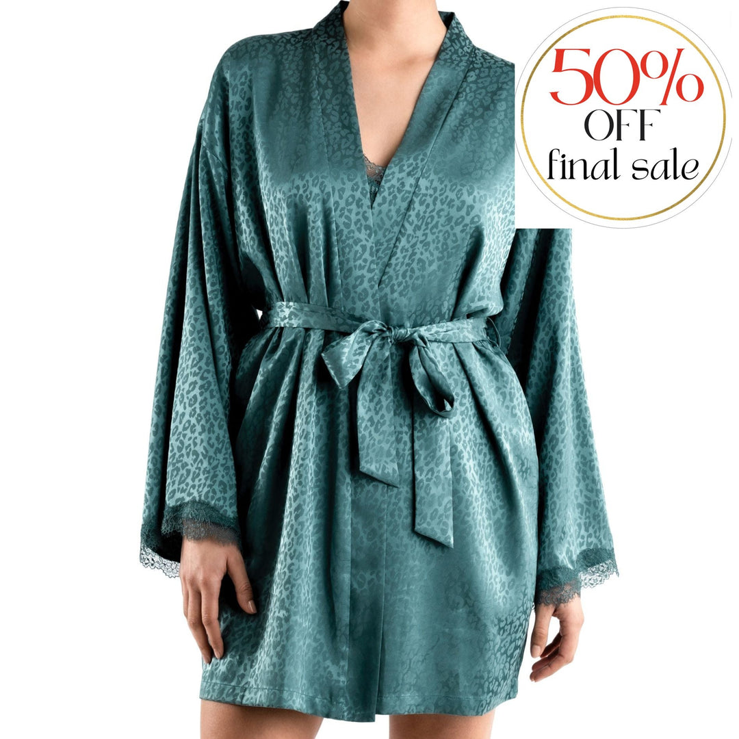 Jonquil Beatrice Wrap in Silver Pine BCT030-Robes-Jonquil in Bloom-Silver Pine-XSmall/Small-Anna Bella Fine Lingerie, Reveal Your Most Gorgeous Self!