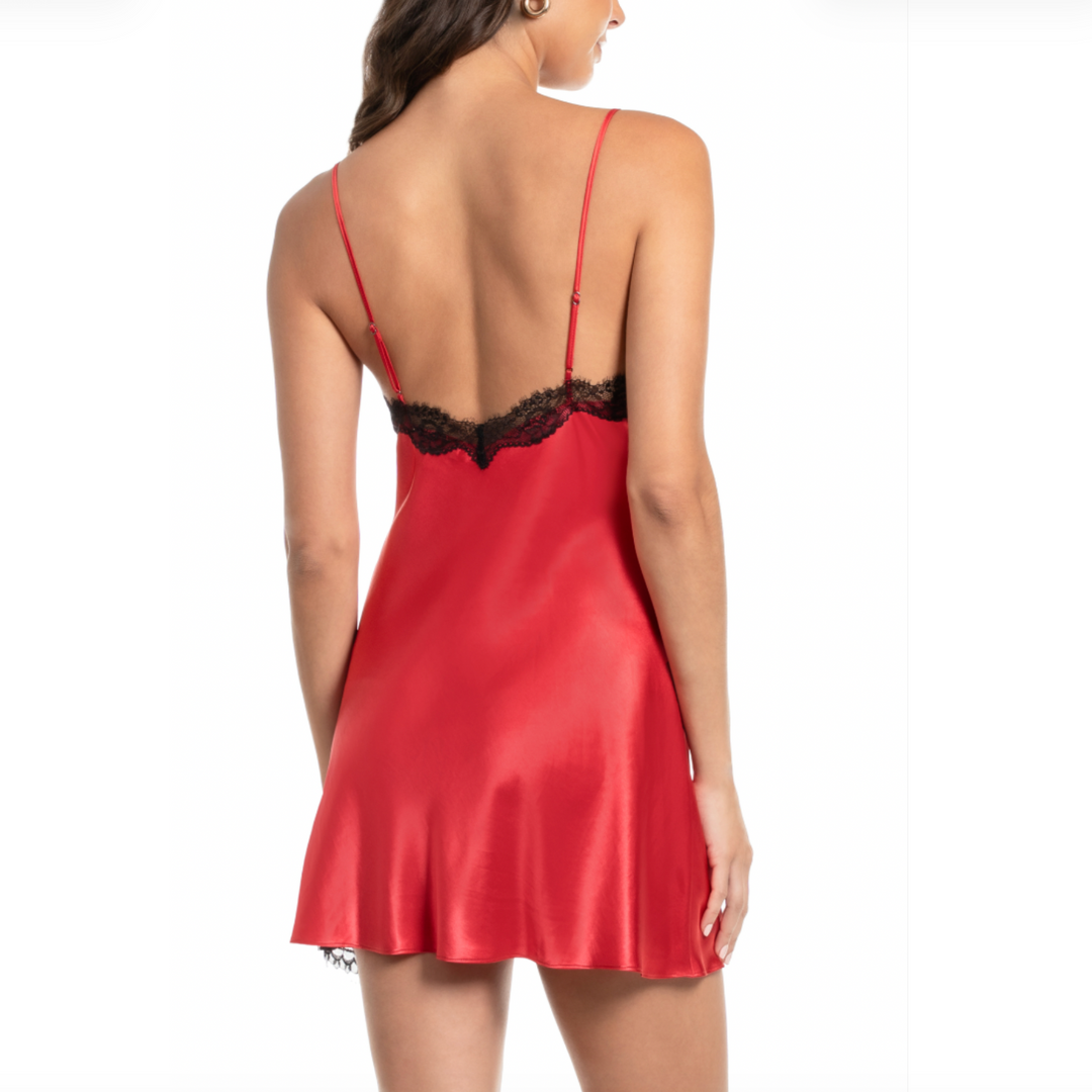 Jonquil Britta Chemise in Bright Red BTU010-Sleepwear-Jonquil in Bloom-Bright Red-XSmall-Anna Bella Fine Lingerie, Reveal Your Most Gorgeous Self!