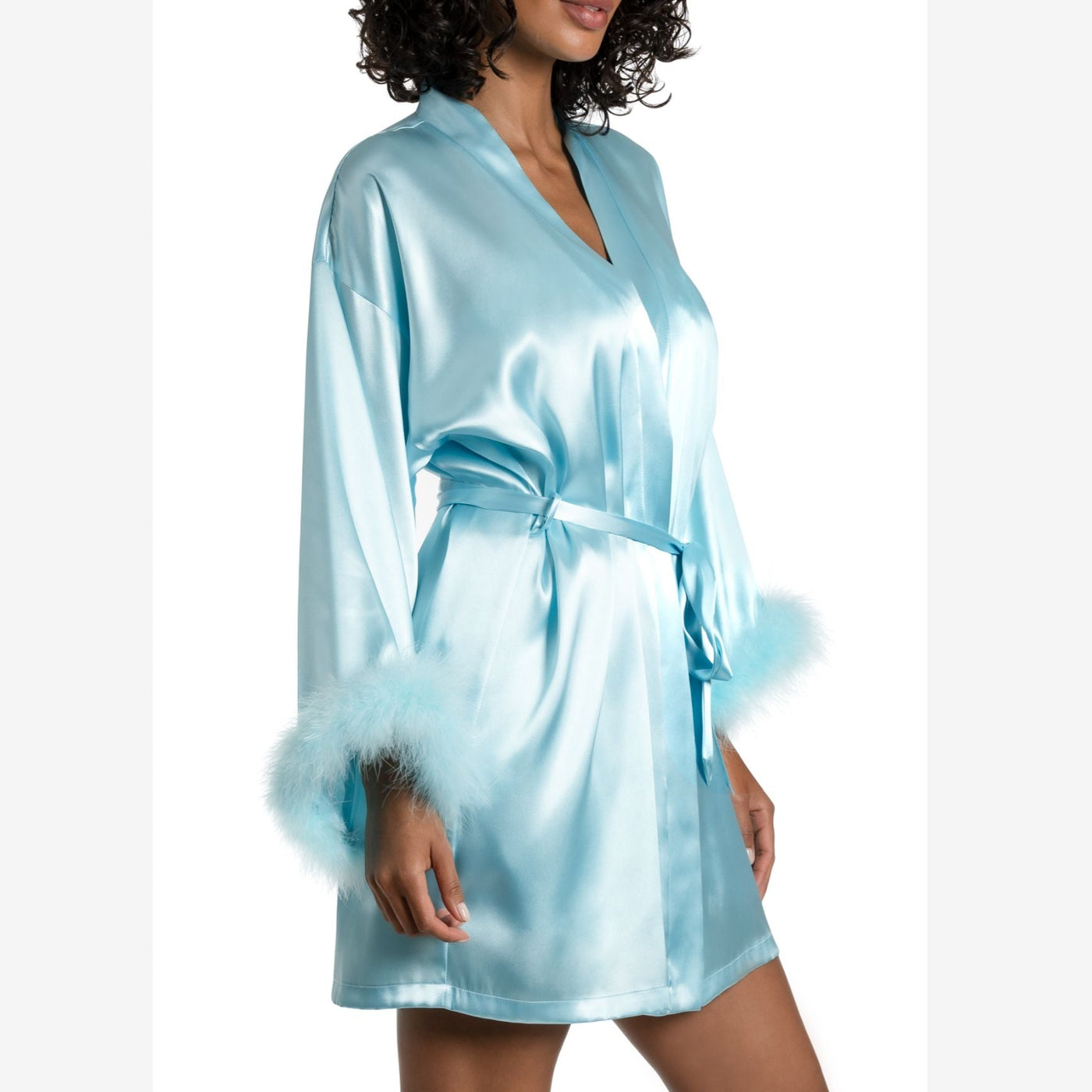 Jonquil Casablanca Wrap CBC031 in Pale Aqua-Robes-Jonquil in Bloom-Pale Aqua-XSmall/Small-Anna Bella Fine Lingerie, Reveal Your Most Gorgeous Self!