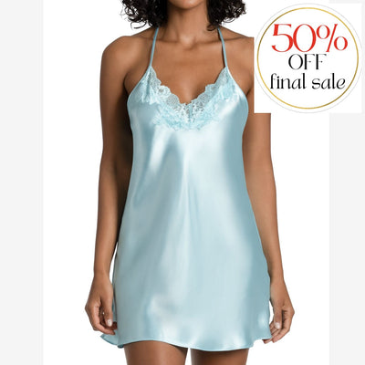 Jonquil Casablance Chemise CBC010 in Pale Aqua-Loungewear-Jonquil in Bloom-Pale Aqua-XSmall-Anna Bella Fine Lingerie, Reveal Your Most Gorgeous Self!