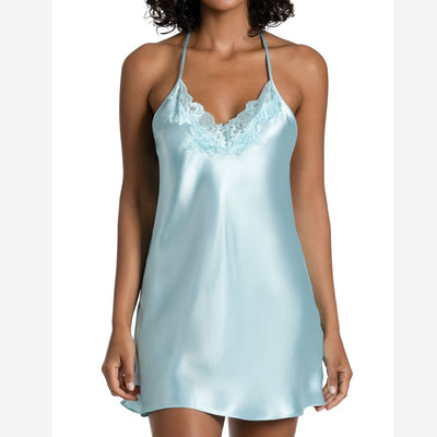 Jonquil Casablance Chemise CBC010 in Pale Aqua-Loungewear-Jonquil in Bloom-Pale Aqua-XSmall-Anna Bella Fine Lingerie, Reveal Your Most Gorgeous Self!