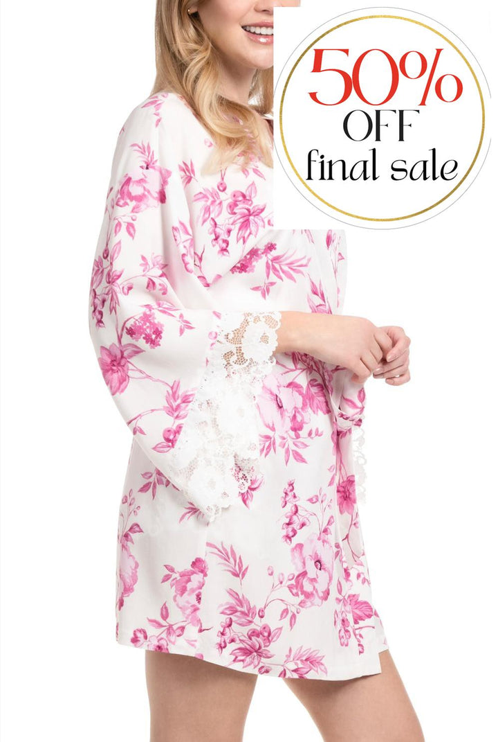 Jonquil Days of Summer Wrap DOS230-Robes-Jonquil in Bloom-Orchid Print-XSmall/Small-Anna Bella Fine Lingerie, Reveal Your Most Gorgeous Self!