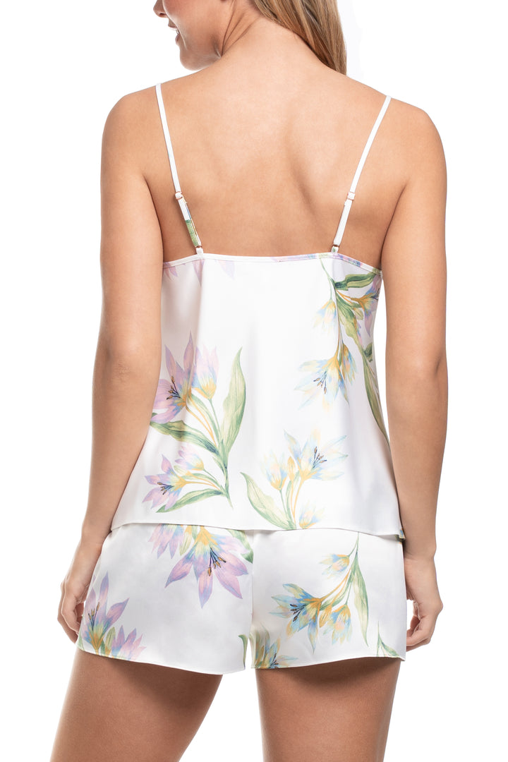 Jonquil Elyse Cami Short Set in Ivory Print EYE140-Sleepwear-Jonquil in Bloom-Ivory Print-XSmall-Anna Bella Fine Lingerie, Reveal Your Most Gorgeous Self!