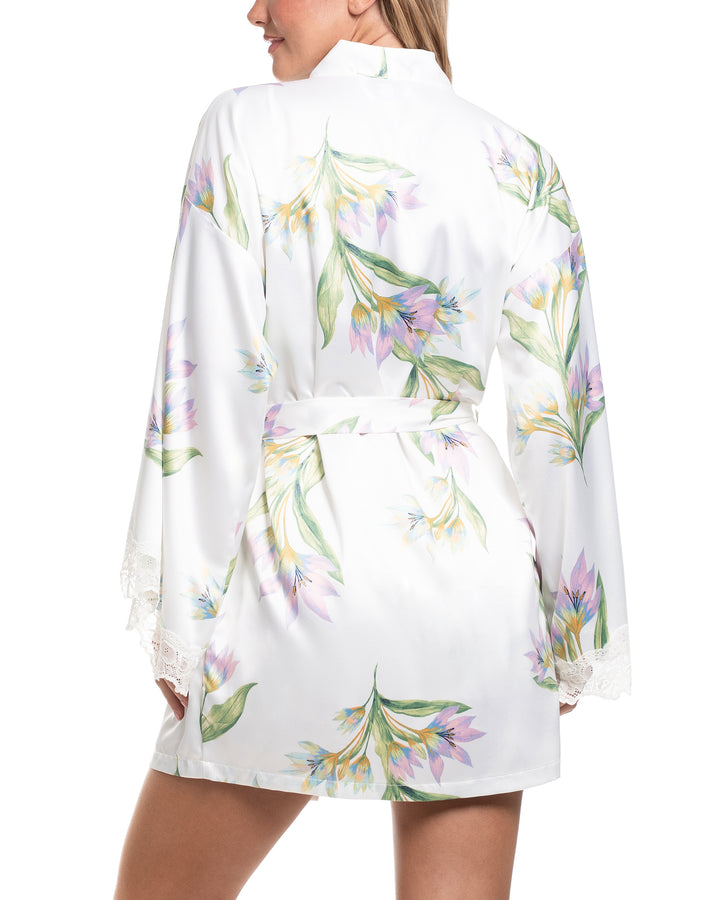 Jonquil Elyse Wrap in Ivory Print EYE130-Robes-Jonquil in Bloom-Ivory Print-XSmall/Small-Anna Bella Fine Lingerie, Reveal Your Most Gorgeous Self!